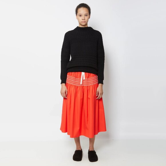 Sofie D'Hoore "Saudad" Cotton Skirt in Poppy Red, size 34. (fits size XS/S ish) - Picture 1 of 11